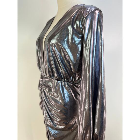 Buddy Love Metallic Cyrus Dress Silver Party Cocktail - Picture 5 of 10
